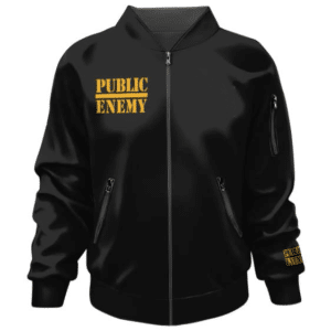 Public Enemy X Puma Collab Logo Art Black Bomber Jacket