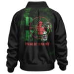Rap Group Public Enemy Green Skull Logo Black Bomber Jacket