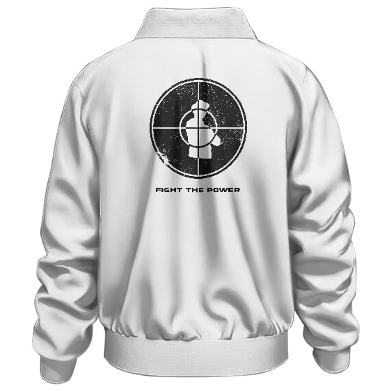 Rap Group Public Enemy Logos Design White Bomber Jacket