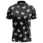 Rap Group Wu-Tang Clan Logo Pattern Black White Polo Tee