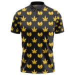 Weed X Wu-Tang Clan Logo Pattern Black Tennis Shirt