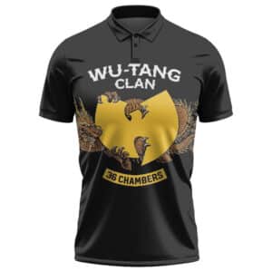 Wu-Tang Clan 36 Chambers Dragon Logo Black Polo Tee