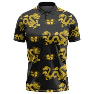 Wu-Tang Clan Chinese Dragon Logo Pattern Badass Golf Shirt
