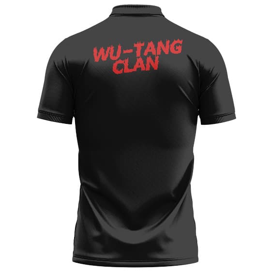 Wu-Tang Clan Minimalist Fiery Logo Black Polo Shirt