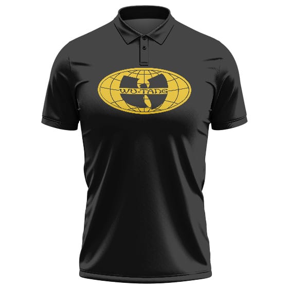 Wu-Tang Clan Minimalist World Logo Black Tennis Shirt