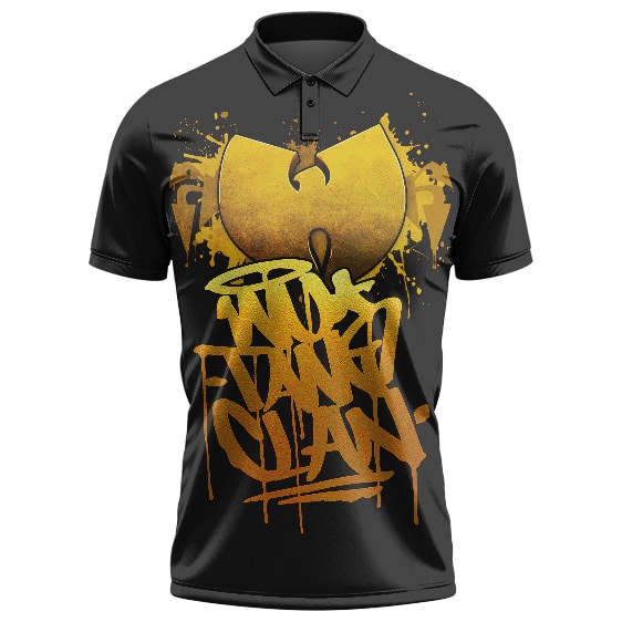 Wu-Tang Clan Typography Logo Paint Art Golf Shirt