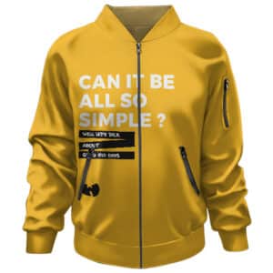 Can It Be All So Simple Typography Art Wu-Tang Bomber Jacket