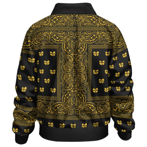 Cool Wu-Tang Clan Logo Bandana Paisley Pattern Bomber Jacket