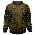 Cool Wu-Tang Clan Logo Bandana Paisley Pattern Bomber Jacket