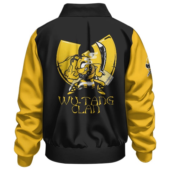 Dope Wu-Tang Clan Cream Killer Bee Logo Art Varsity Jacket