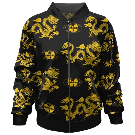 Dope Wu-Tang Clan Dragon Logo Pattern Bomber Jacket