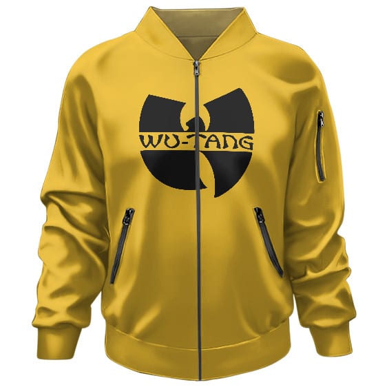 Rap Group Wu-Tang Clan Minimalist Logo Yellow Bomber Jacket