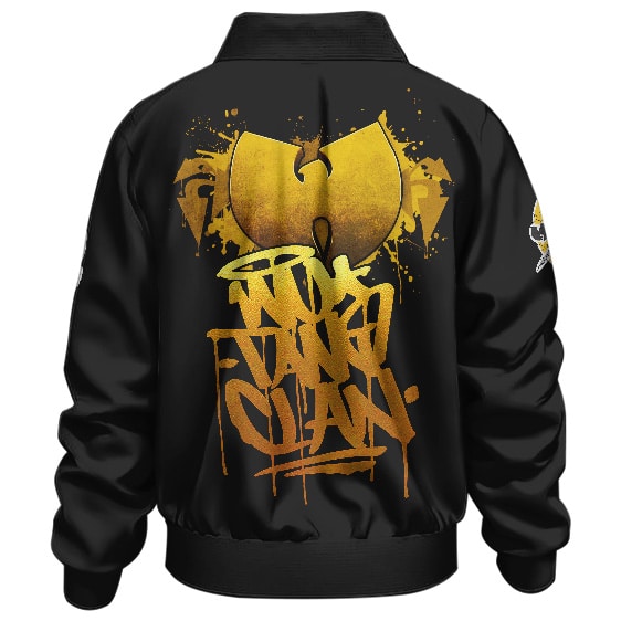 Rap Icon Wu-Tang Clan Graffiti Art Black Bomber Jacket