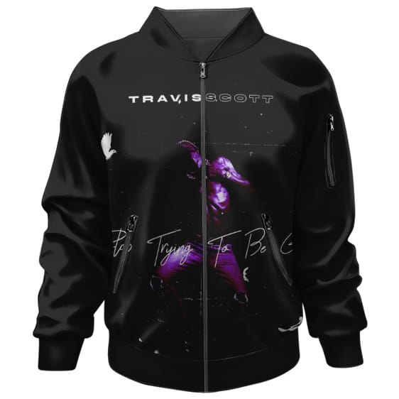 Stop Trying To Be God Travis Scott Black Varsity Jacket