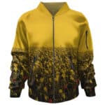 Wu-Tang Clan Flower Field Theme Retro Bomber Jacket