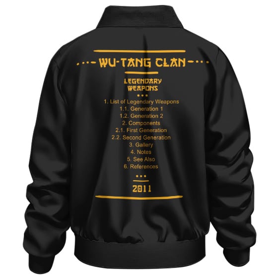Wu-Tang Clan Legendary Weapons Typography Art Bomber Jacket