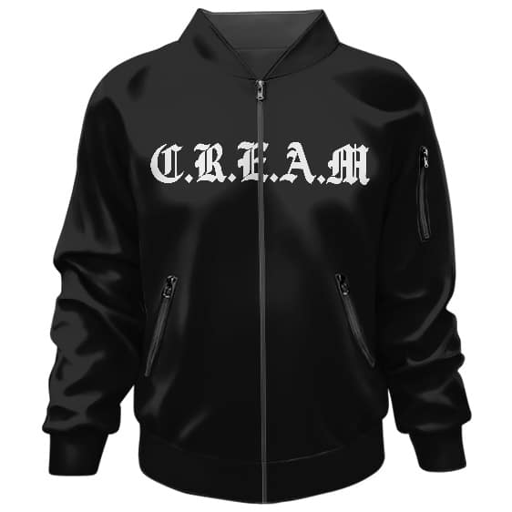 Wu-Tang Clan Typographic Logo Art Black Bomber Jacket
