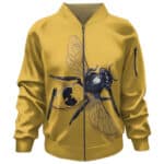 Wu-Tang Killer Bee Logo Artwork Yellow Bomber Jacket