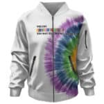 You May Experience Turbulence Tie Dye Travis Scott Bomber Jacket