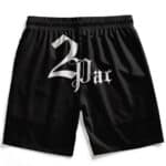 Hip-Hop Rapper 2Pac Makaveli Side View Face Art Beach Shorts