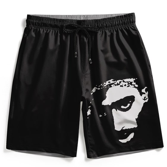Rapper Tupac Shakur Face Silhouette Thug Life Men's Shorts