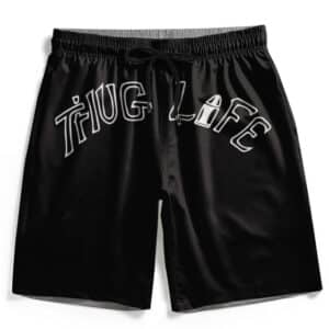 Tupac Makaveli Thug Life Tattoo Black Men's Shorts