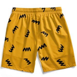Tupac Shakur Iconic Head Bandana Logo Yellow Board Shorts