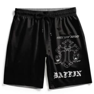 2Pac Shakur Iconic Cross Tattoo Exodus 1831 Ballin Men's Shorts