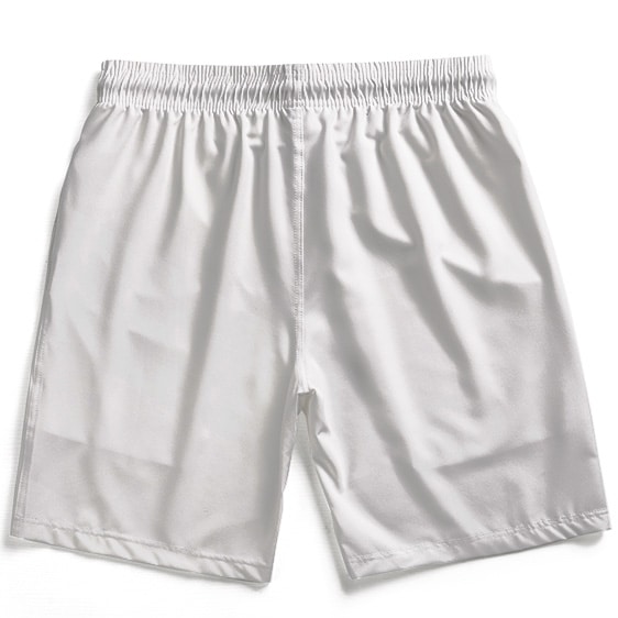 American Rapper Tupac Shakur Logo White Swim Shorts
