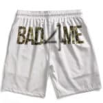 Bad 4 Me Snoop Dogg Marijuana Joint Art White Board Shorts