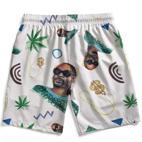 Calvin Broadus Snoop Dogg Dollar & Weed Pattern Gym Shorts