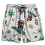 Calvin Broadus Snoop Dogg Dollar & Weed Pattern Gym Shorts