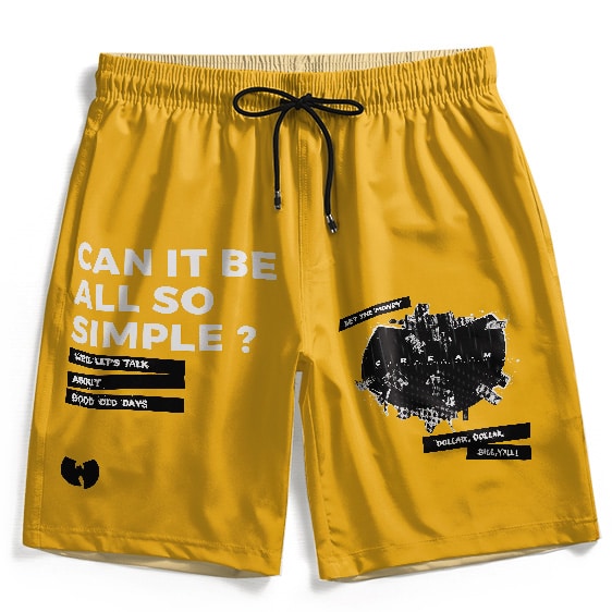 Can It Be All So Simple Wu-Tang Clan Art Yellow Board Shorts