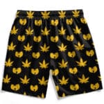 Cool Wu-Tang Clan Icon & Weed Logo Pattern Swim Trunks