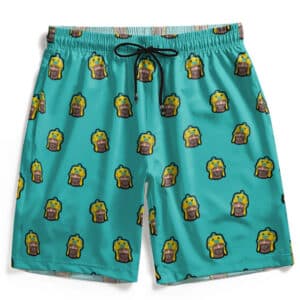 Funny Snoop Dogg Wearing Fish Hat Pattern Men's Shorts