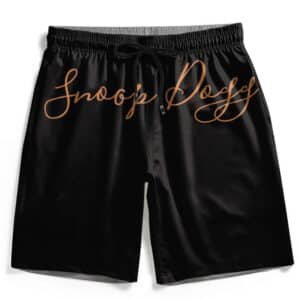 Rap Icon Snoop Dogg Name Logo Black Beach Shorts