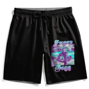Snoop Dogg 25 Jersey Classic Purple Blue Logo Beach Shorts