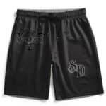 Snoop Dogg Braided Hair Silhouette Dope Black Beach Shorts
