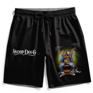 Snoop Dogg Doggystyle Cartoon Art Cool Black Beach Shorts