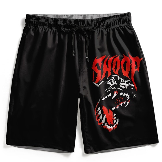 Snoop Dogg Wild Rottweiler Dog Logo Badass Black Swim Shorts