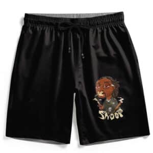 Stoner Snoop Dogg Smoking Marijuana Cartoon Art Men's Shorts