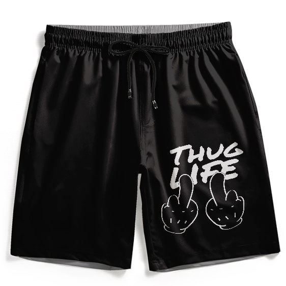 Thug Life Dirty Finger Art Badass Tupac Board Shorts