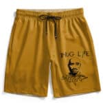 Thug Life Tupac Bullet Face Artwork Badass Beach Shorts