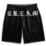 Dope C.R.E.A.M. Typography Art Black Wu-Tang Clan Beach Shorts