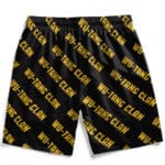Rap Group Wu-Tang Clan Name Pattern Black Yellow Board Shorts
