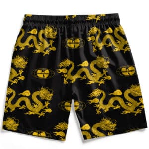 Wu-Tang Clan & Chinese Dragon Logo Pattern Badass Board Shorts