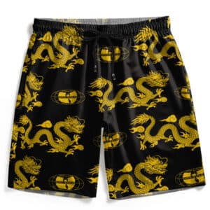 Wu-Tang Clan & Chinese Dragon Logo Pattern Badass Board Shorts