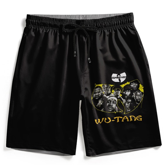 Wu-Tang Clan Crew Members Logo Artwork Black Gym Shorts