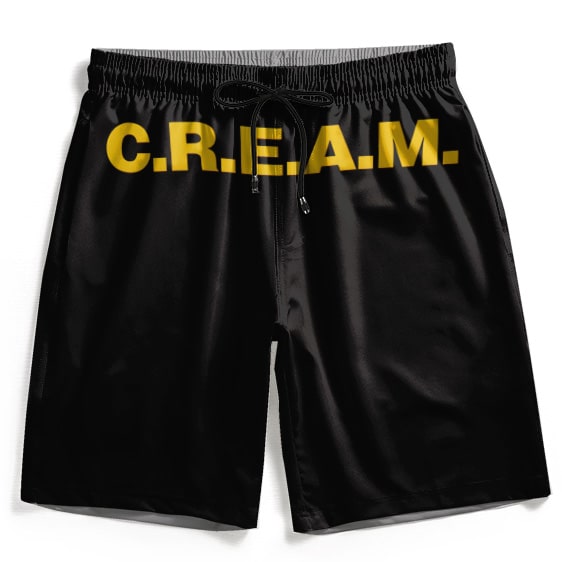 Wu-Tang Clan Song C.R.E.A.M. Logo Art Black Men's Shorts