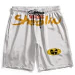 Wu-Tang Shaolin Typography Logo Art White Beach Shorts
